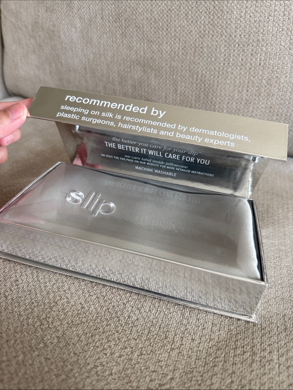 Slip Pure Silk Pillowcase - Silver KING - Picture 4 of 4